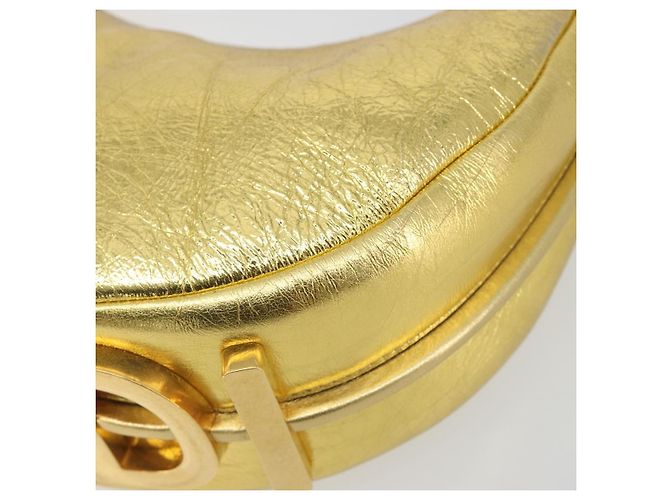 Borsa a tracolla FENDI in pelle oro Auth 194668SAV D'oro - vista 14