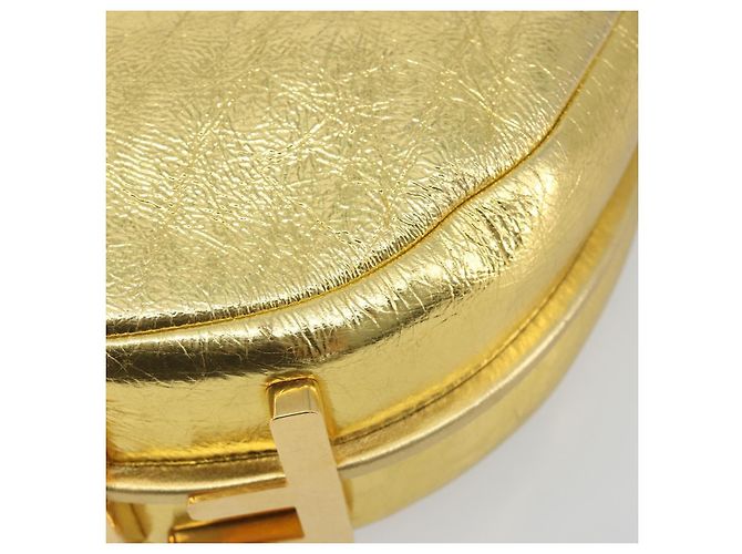 Borsa a tracolla FENDI in pelle oro Auth 194668SAV D'oro - vista 16