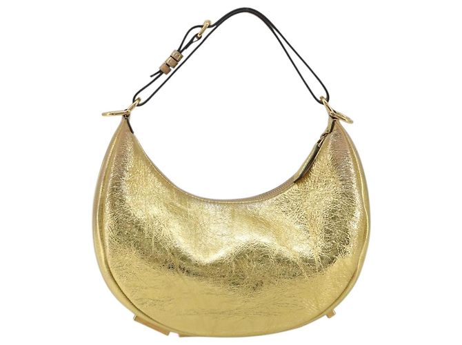 Borsa a tracolla FENDI in pelle oro Auth 194668SAV D'oro - vista 2