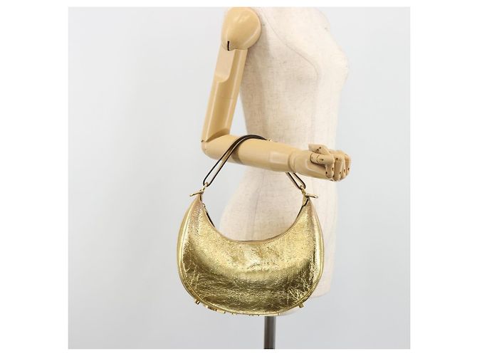 Borsa a tracolla FENDI in pelle oro Auth 194668SAV D'oro - vista 22