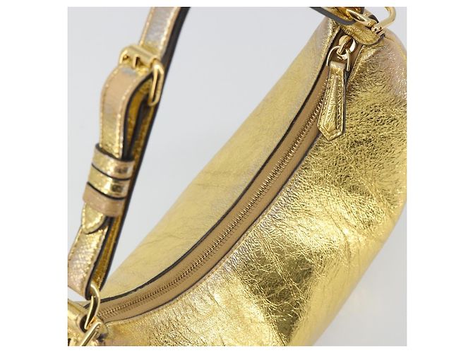 Borsa a tracolla FENDI in pelle oro Auth 194668SAV D'oro - vista 6