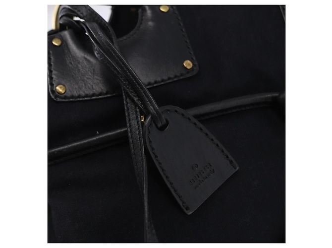 Borsa a mano GUCCI Canvas Black Gold Tone 95168 Auth ka5531 Nero - vista 10