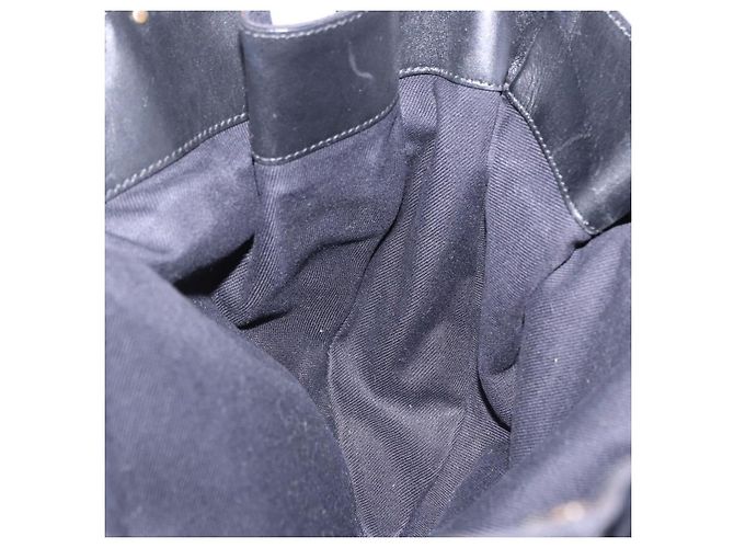 Borsa a mano GUCCI Canvas Black Gold Tone 95168 Auth ka5531 Nero - vista 18