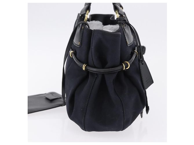 Borsa a mano GUCCI Canvas Black Gold Tone 95168 Auth ka5531 Nero - vista 4