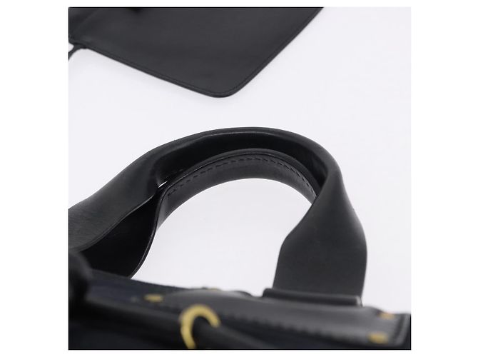 Borsa a mano GUCCI Canvas Black Gold Tone 95168 Auth ka5531 Nero - vista 8