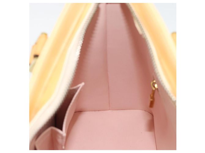 Borsa LOUIS VUITTON Monogram Vernis Houston Marshmallow Pink M91302 LV Auth ka5542 - vista 20
