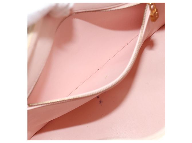 Borsa LOUIS VUITTON Monogram Vernis Houston Marshmallow Pink M91302 LV Auth ka5542 - vista 22