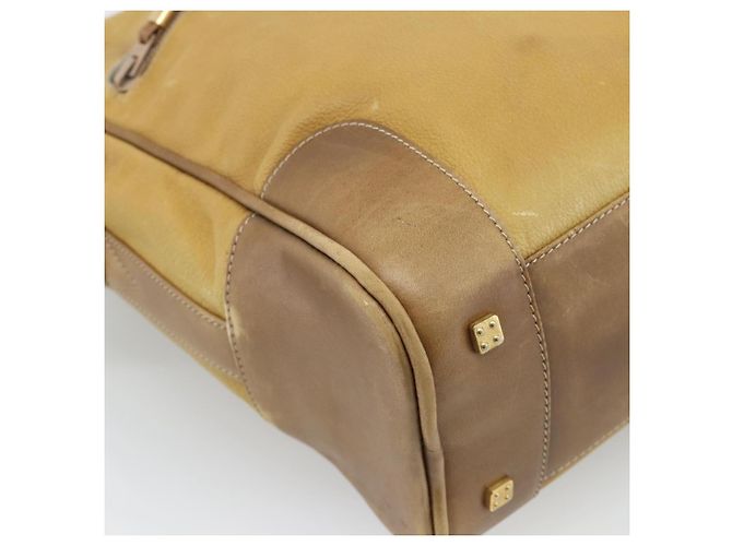 Borsa a tracolla LOEWE in pelle beige tono oro Auth gh2307 - vista 16
