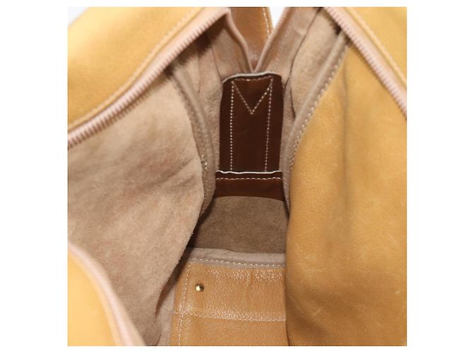Borsa a tracolla LOEWE in pelle beige tono oro Auth gh2307 - vista 19