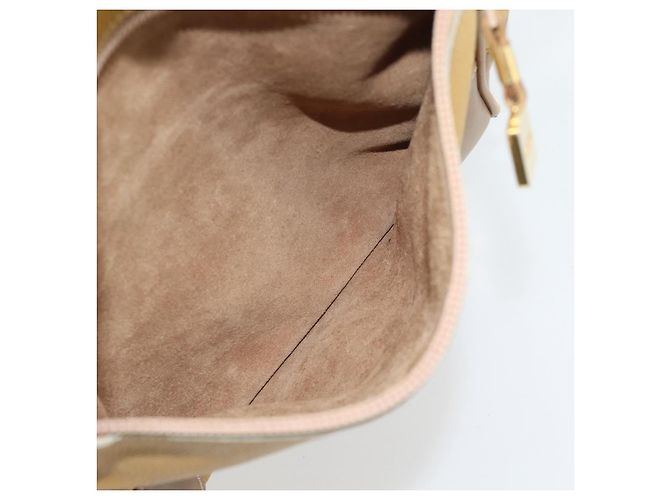 Borsa a tracolla LOEWE in pelle beige tono oro Auth gh2307 - vista 20