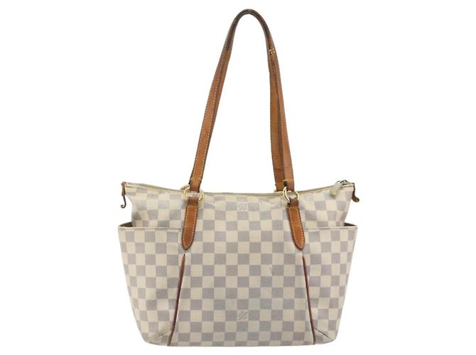 Borsa Tote LOUIS VUITTON Damier Azur Totally PM N41280 LV Auth 195214 - vista 2