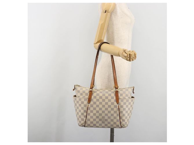 Borsa Tote LOUIS VUITTON Damier Azur Totally PM N41280 LV Auth 195214 - vista 25