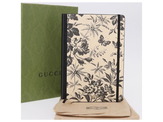 GUCCI Note Book Canvas Beige Black Auth BA14609M - view 12