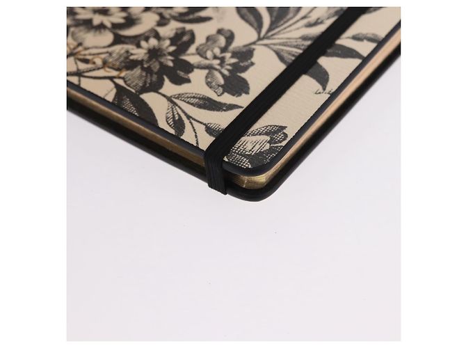 GUCCI Note Book Canvas Beige Black Auth BA14609M - view 14