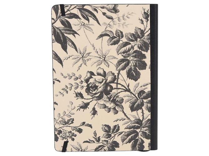 GUCCI Note Book Canvas Beige Black Auth BA14609M - view 2
