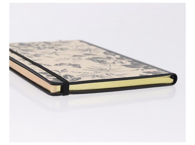 GUCCI Note Book Canvas Beige Black Auth BA14609M - view 5