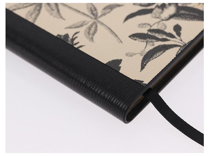 GUCCI Note Book Canvas Beige Black Auth BA14609M - view 7