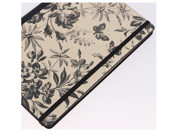 GUCCI Note Book Canvas Beige Black Auth BA14609M - view 8