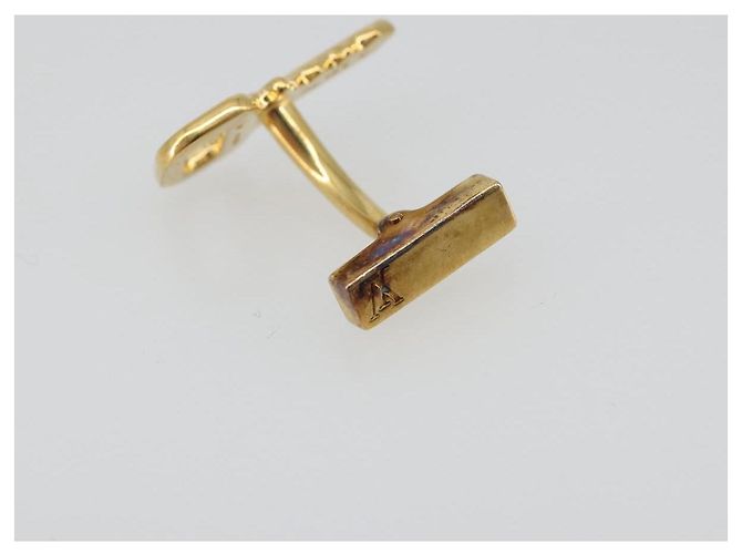 Gemelli LOUIS VUITTON Padlock Cuffs metallo Gold LV Auth 195158 D'oro - vista 13