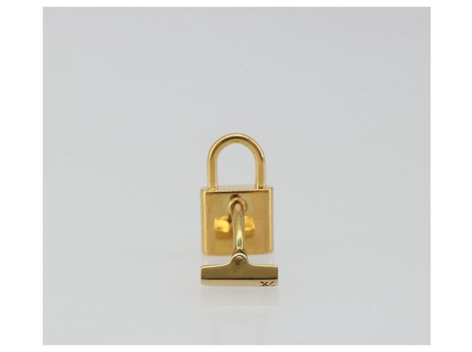 Gemelli LOUIS VUITTON Padlock Cuffs metallo Gold LV Auth 195158 D'oro - vista 3