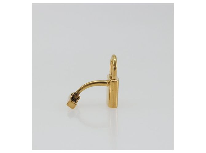 Gemelli LOUIS VUITTON Padlock Cuffs metallo Gold LV Auth 195158 D'oro - vista 5