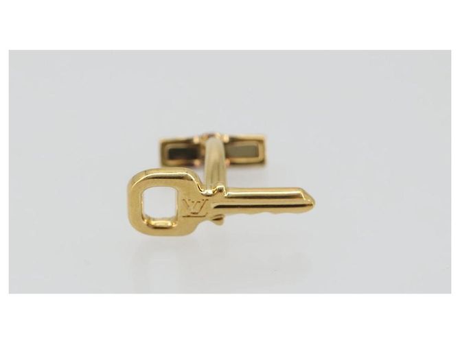 Gemelli LOUIS VUITTON Padlock Cuffs metallo Gold LV Auth 195158 D'oro - vista 8