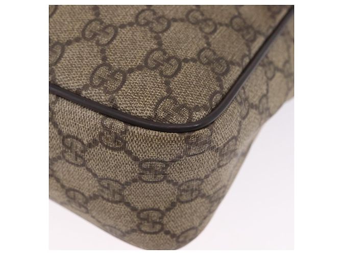 Bolsa de Ombro GUCCI GG Supreme PVC Beige Gold 201448 Auth bs36493 Bege Dourado - vista 16