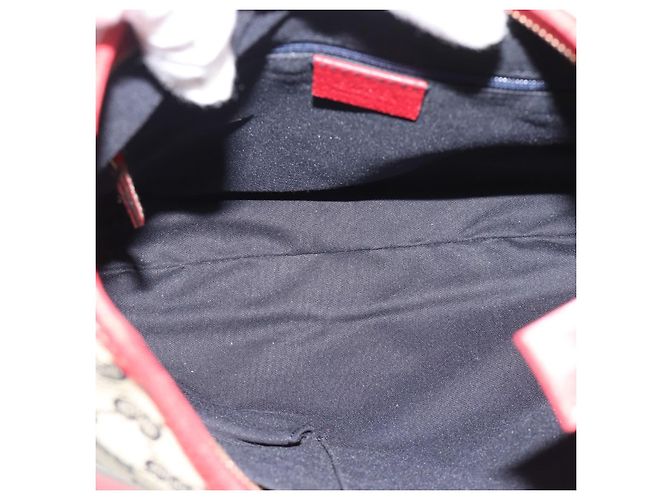 GUCCI Abbey GG Canvas Schultertasche Navy Gold 130738 Auth 193896V Golden Marineblau - Ansicht 10
