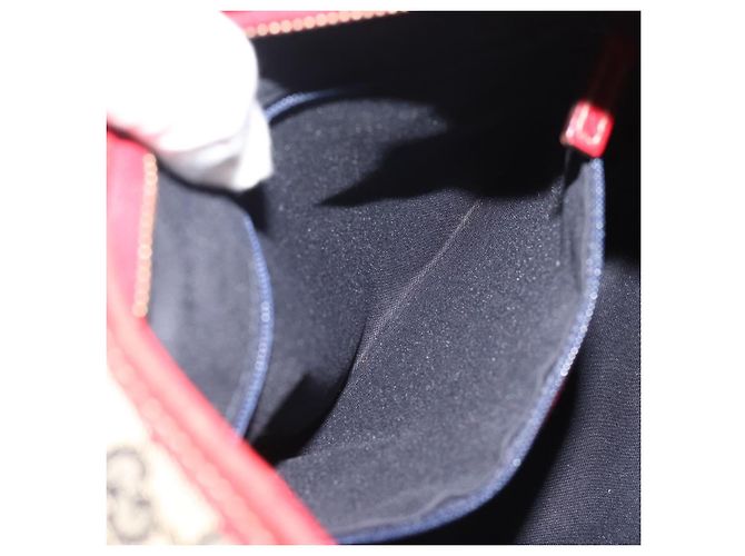 GUCCI Abbey GG Canvas Schultertasche Navy Gold 130738 Auth 193896V Golden Marineblau - Ansicht 22