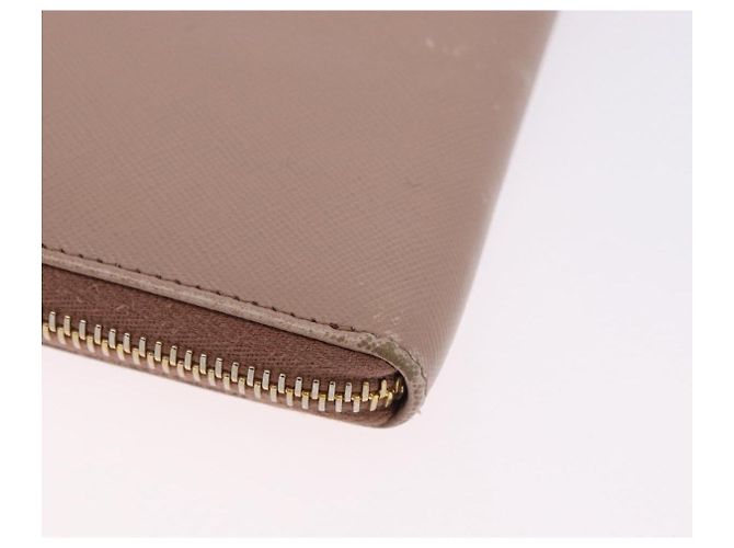 Saffiano PRADA Langbeutel aus Safiano-Leder Beige Gold Auth bs36526 Golden - Ansicht 15