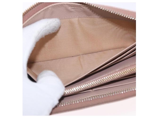 Saffiano PRADA Langbeutel aus Safiano-Leder Beige Gold Auth bs36526 Golden - Ansicht 19