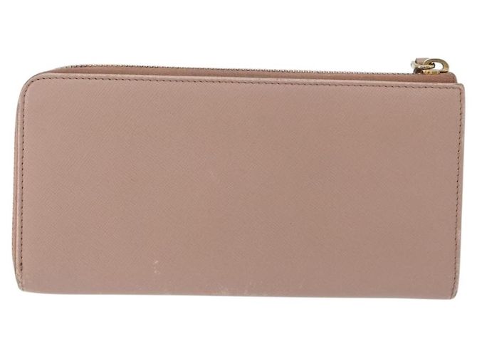 Saffiano PRADA Langbeutel aus Safiano-Leder Beige Gold Auth bs36526 Golden - Ansicht 2