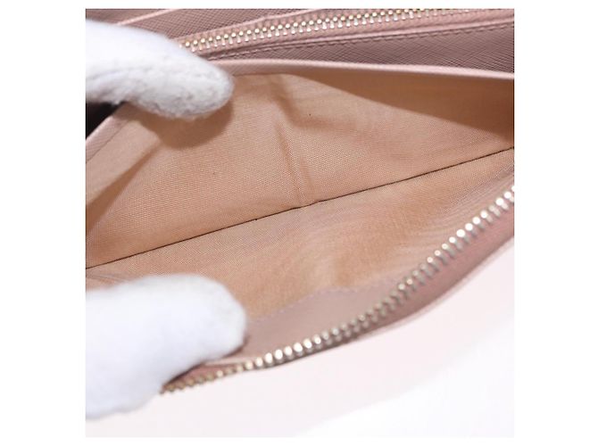Saffiano PRADA Langbeutel aus Safiano-Leder Beige Gold Auth bs36526 Golden - Ansicht 21