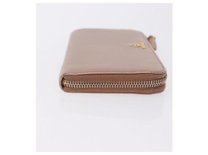 Saffiano PRADA Langbeutel aus Safiano-Leder Beige Gold Auth bs36526 Golden - Ansicht 3