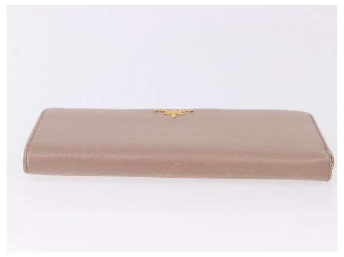 Saffiano PRADA Langbeutel aus Safiano-Leder Beige Gold Auth bs36526 Golden - Ansicht 6