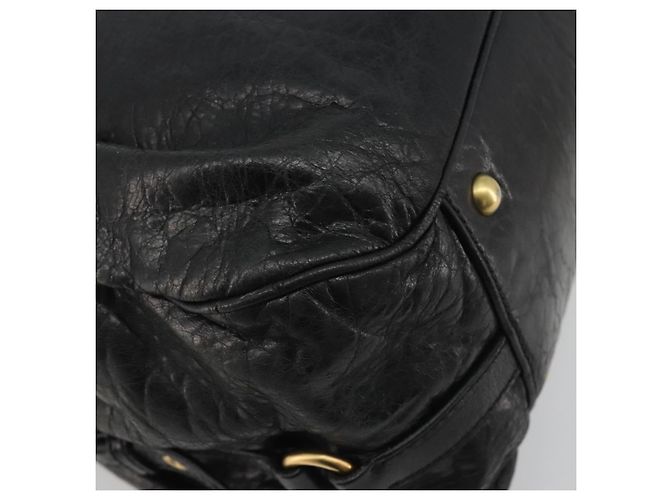 Borsa a mano Miu Miu in pelle nera e oro Auth bs36659V Nero D'oro - vista 14