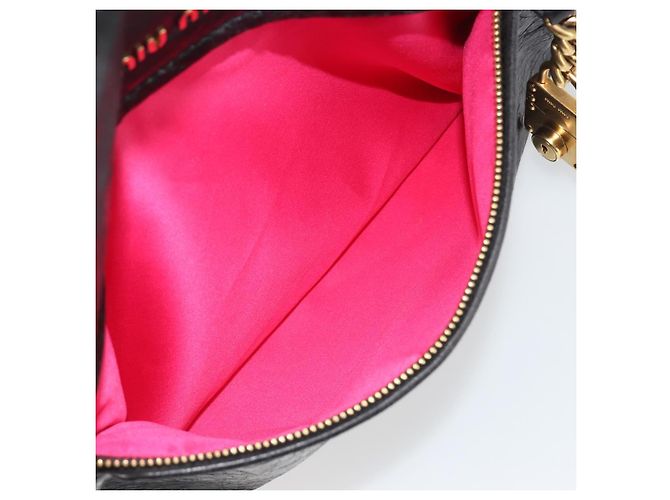 Borsa a mano Miu Miu in pelle nera e oro Auth bs36659V Nero D'oro - vista 23