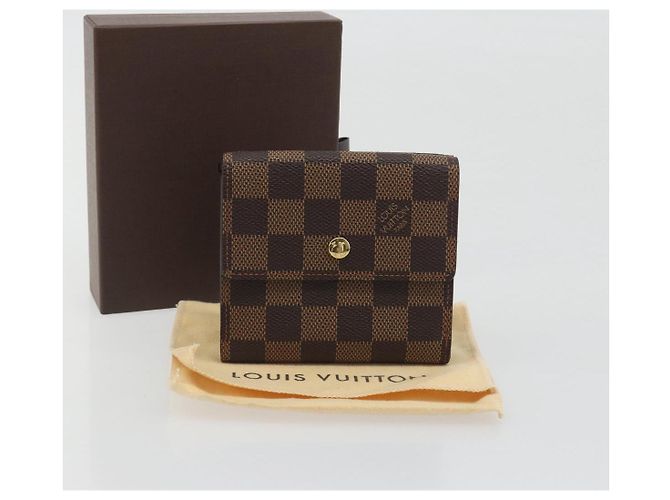 LOUIS VUITTON Damier Ebene Portefeuille Elise Wallet N61654 LV Auth 193590V - vista 12