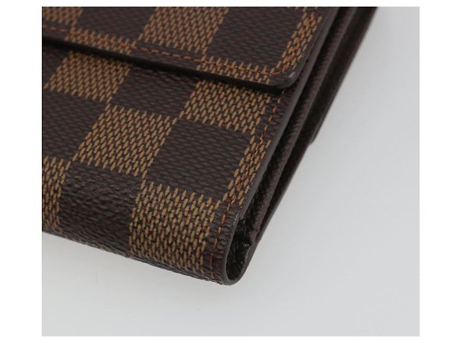LOUIS VUITTON Damier Ebene Portefeuille Elise Wallet N61654 LV Auth 193590V - vista 15