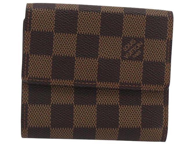 LOUIS VUITTON Damier Ebene Portefeuille Elise Wallet N61654 LV Auth 193590V - vista 2