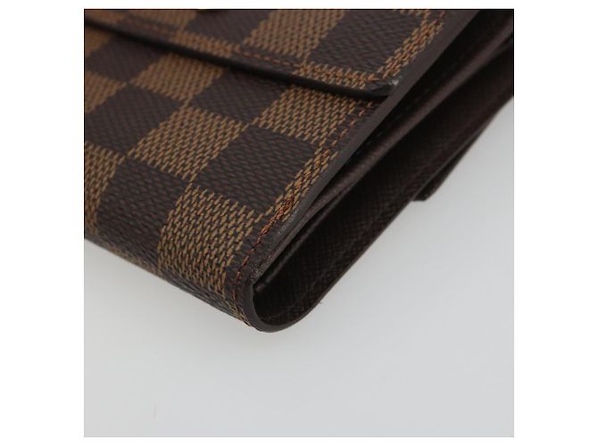 LOUIS VUITTON Damier Ebene Portefeuille Elise Wallet N61654 LV Auth 193590V - vista 7