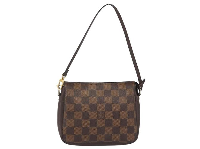 LOUIS VUITTON Damier Ebene Trousse Make Up Pouch N51982 LV Auth 193409 - vista 13