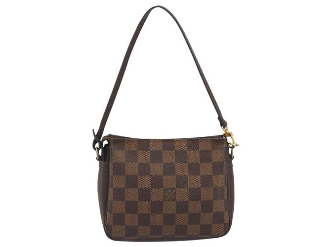LOUIS VUITTON Damier Ebene Trousse Make Up Pouch N51982 LV Auth 193409 - vista 2