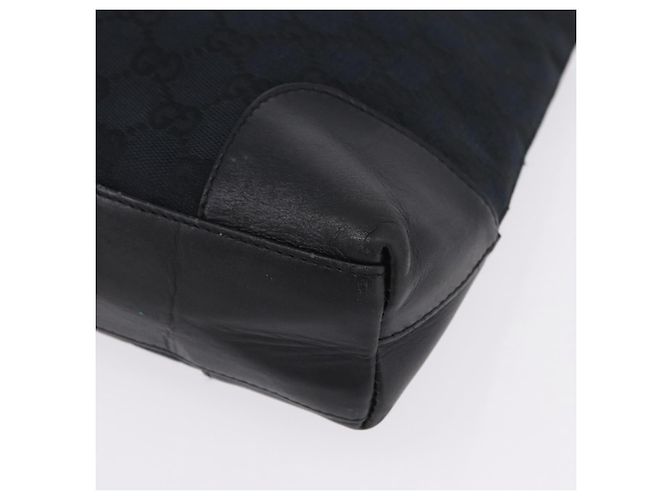Borsa a Tracolla GUCCI GG Canvas Nero Tono Oro 33900 Auth 194224 - vista 14