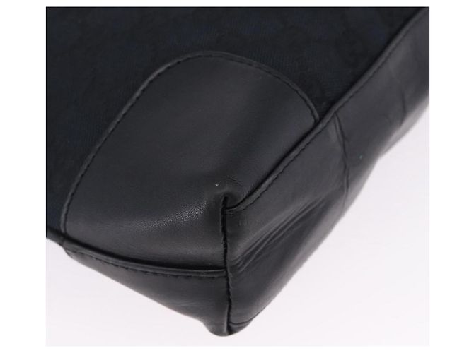 Borsa a Tracolla GUCCI GG Canvas Nero Tono Oro 33900 Auth 194224 - vista 15
