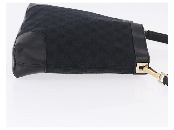 Borsa a Tracolla GUCCI GG Canvas Nero Tono Oro 33900 Auth 194224 - vista 3
