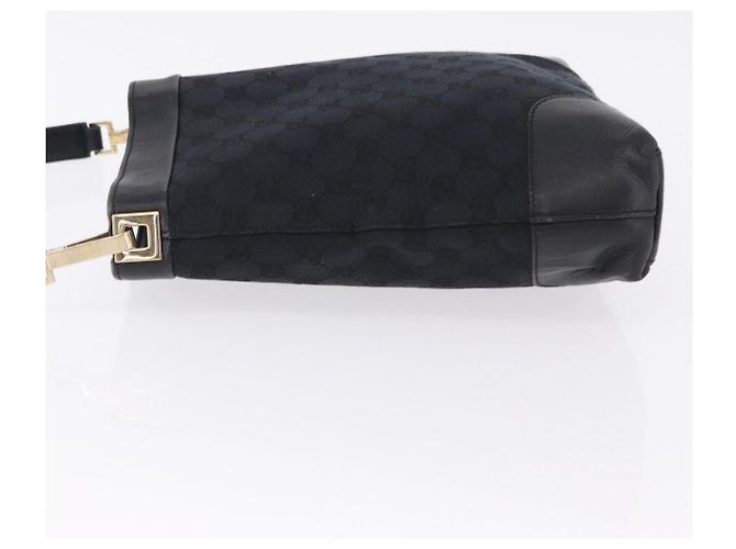 Borsa a Tracolla GUCCI GG Canvas Nero Tono Oro 33900 Auth 194224 - vista 4