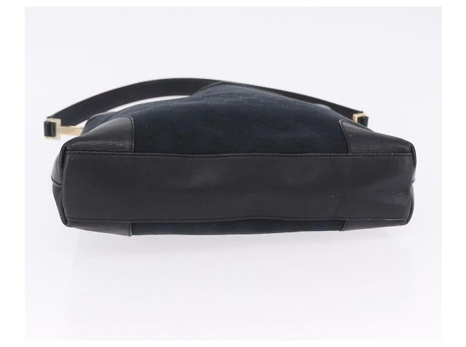 Borsa a Tracolla GUCCI GG Canvas Nero Tono Oro 33900 Auth 194224 - vista 5