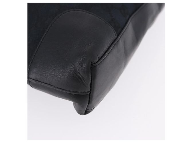 Borsa a Tracolla GUCCI GG Canvas Nero Tono Oro 33900 Auth 194224 - vista 9