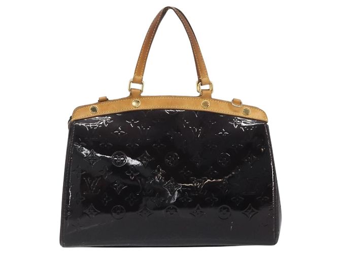 Borsa LOUIS VUITTON Monogram Vernis Blair MM 2 vie Amarante M91619 LV Auth 194675 Bordò - vista 2